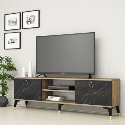 Ferniso Mobilya 160 cm Tv Ünitesi Çam-Mermer Desen