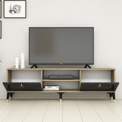 Ferniso Mobilya 160 cm Tv Ünitesi Çam-Mermer Desen - Görsel 3