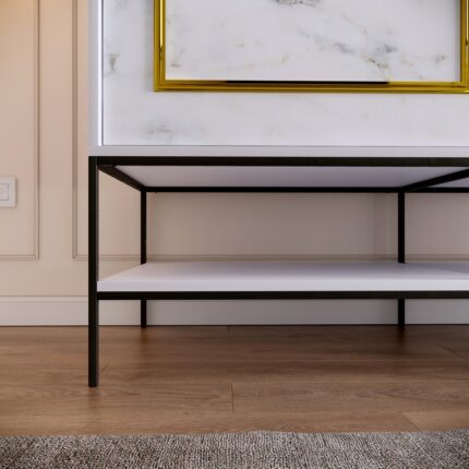 Pasific Home Martin 2 Kapaklı Sürgülü Gardırop Elbise Dolabı,190 cm, Beyaz & Beyaz Mermer - Görsel 2