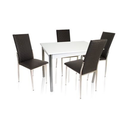 Dockers Akasya Gözde Mutfak Masa Takımı (Kumaş)  - Siyah - Görsel 5