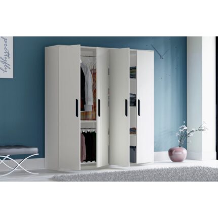 Metalia Gm 050 4 Kapılı Beyaz Gardırop - Görsel 4
