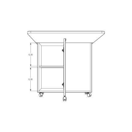 Asra Trend MDF Katlanır Mutfak Yemek Çalışma Masası, Beyaz-Retro Gri, 155×75×70 cm, KM-14 - Görsel 4