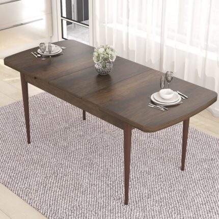 Canisa Concept Iza Serisi 80 x 132 cm Açılabilir Mdf Masa Barok Ahşap Desen Mutfak Masa Takımı 4 Sandalye - Görsel 3