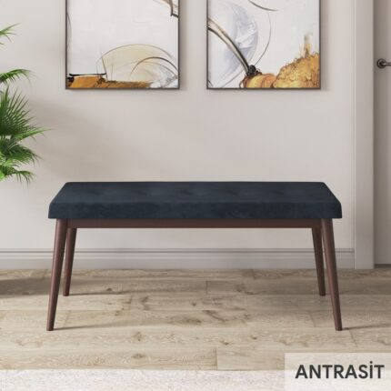 Canisa Concept Ram Serisi 80 x 132 cm Mutfak Masa Takımı Barok Ahşap Desen Masa 4 Sandalye ve 1 Bench - Görsel 3