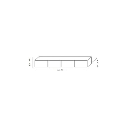JoyBros Joy Tv Ünitesi Tv Sehpası Alt Modül Beyaz 240 Cm Mdf JOY TV ÜNİTESİ - Görsel 4