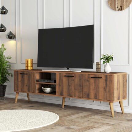 Mezza Exxen 180 cm (Ahşap Ayaklı) Tv Ünitesi Hat Rengi 1583