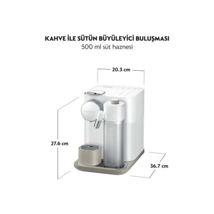 Nespresso F541 Gran Latissima Süt Çözümlü Kahve Makinesi,Beyaz - Görsel 3
