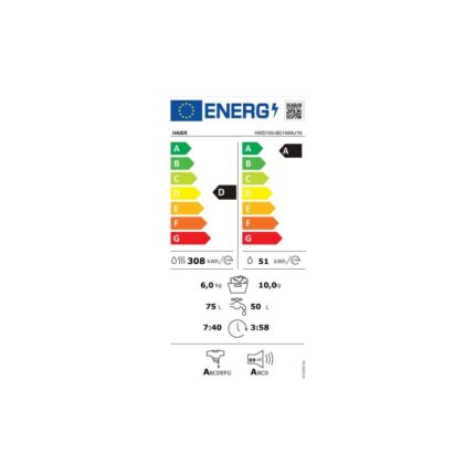 Haier HWD100BD1499UN/S 10 kg Yıkama 6 kg Kurutma Wi-Fi  Bağlantılı 1400 Devir Kurutmalı Çamaşır Makinesi - Görsel 4
