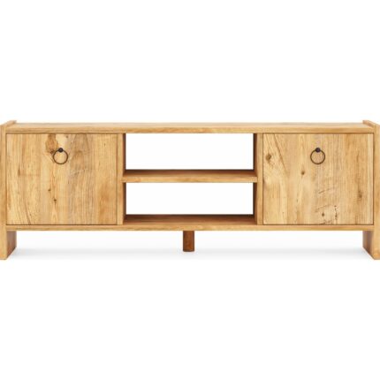 İntergo TV Ünitesi ve Sehpası Kapaklı Raflı Suntalam Retro Modern Tasarım 120x44x29 cm Ölçülerinde - Görsel 5