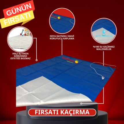 Hotplace Elektrikli Halı Altı Isıtıcı Su Geçirmez Yerden Isıtma