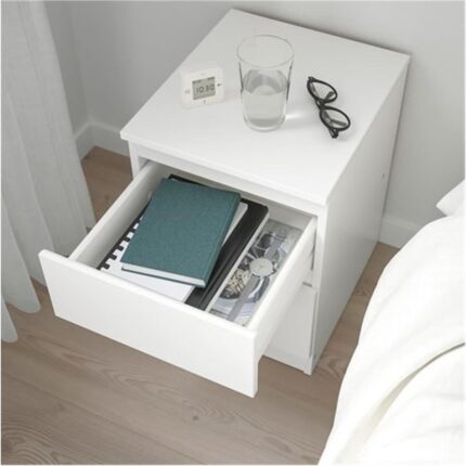 IKEA 2 Çekmeceli Şifonyer, Kullen Beyaz Renk 35X49 cm Komodin - Görsel 5