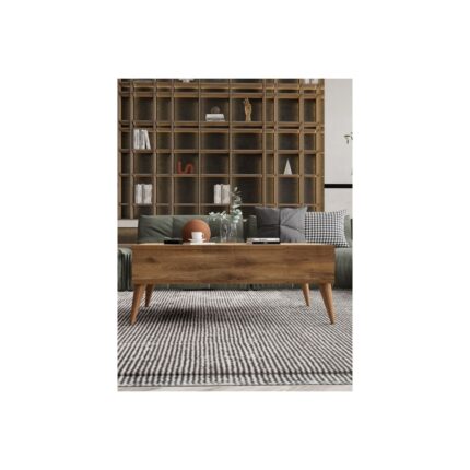 Regisan Orta Sehpa Masa Salon Sehpası Lüx Model 90X50X33 Atlantik Çam - Görsel 4