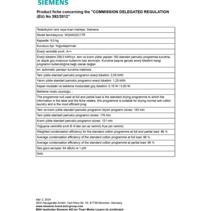 Siemens WQ44G2C1TR 9 kg Çamaşır Kurutma Makinesi - Görsel 5