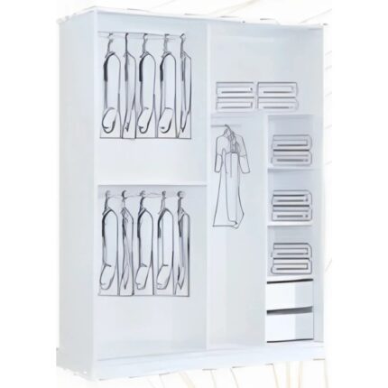 Avm 24 Efes 140 X 59 X 212 Sürgülü Dolap-Beyaz-Aynalı-Ücretsiz Nakliye Montaj - Görsel 3