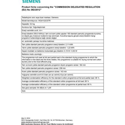 Siemens WQ41G2C0TR IQ500 9 kg Isı Pompalı Kurutma Makinesi - Görsel 5