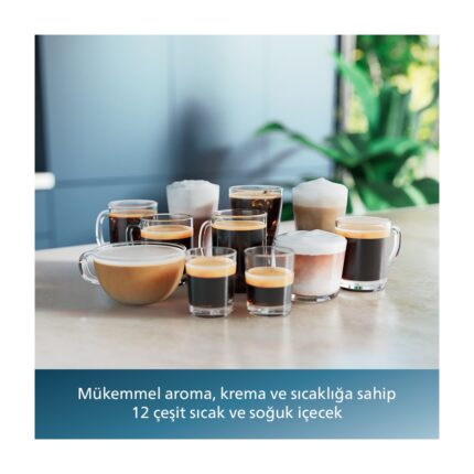 Philips LatteGo Tam Otomatik Espresso Makinesi, 12 Sıcak ve Soğuk İçecek, Silent Brew, EP4446/70 - Görsel 2