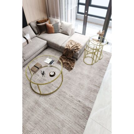 Dekopratik Berlin Orta Sehpa – Temperli Cam Üst, Altın Sarı Metal Ayak, Minimalist Tasarım, 80x80x45 cm, Salon Dekoruna Uyumlu - Görsel 4