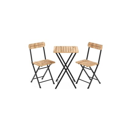 Eportatif Bahçe Masa Sandalye Bistro Takım Çam 1392 - Görsel 3