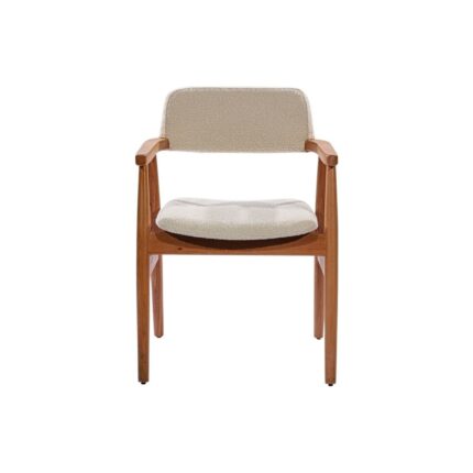 Gazzini Furniture Rio Teddy Krem Natural Ahşap Sandalye - Görsel 3
