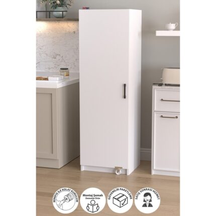 Bofigo Erzak Dolabı Kiler Dolabı Çok Amaçlı Dolap Mutfak Dolabı Altay Beyaz