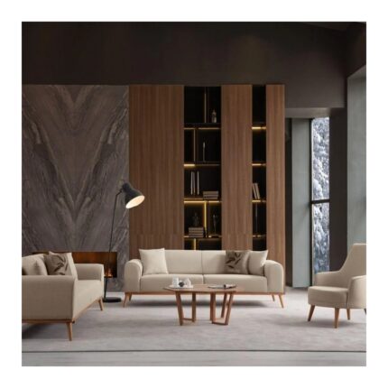 Ak Sofa Kayalar Sofa Odessa Koltuk Takımı Sütlü Kahve 3+3+1