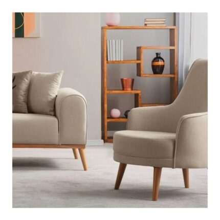 Ak Sofa Kayalar Sofa Odessa Koltuk Takımı Sütlü Kahve 3+3+1 - Görsel 4