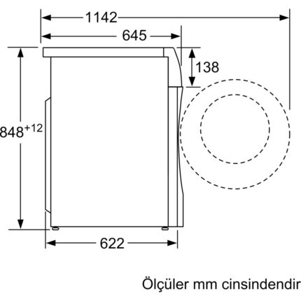 Siemens WN54C2A0TR 1400 Devir 10.5 + 6 KG Kurutmalı Çamaşır Makinesi - Görsel 4