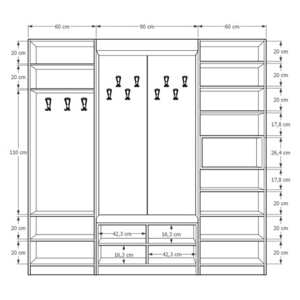 Asra Trend Vestiyer & Portmanto V-06 (210 cm ) - Görsel 4