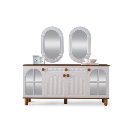 Avm 24 Ücretsiz MONTAJ-%100 Mdf-Aytaşı-Bohem Platin Aynalı Konsol