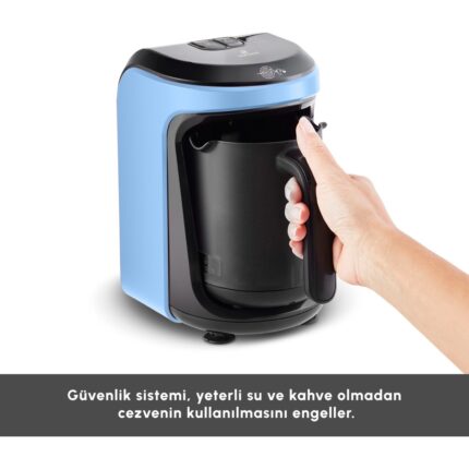 Karaca Hatır Hüps Sütlü Türk Kahve Makinesi Vintage Blue - Görsel 4