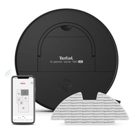 Tefal RG9075 X-Plorer Serie 130 AI Evcil Hayvan Dostu ve Akıllı Robot Süpürge Siyah