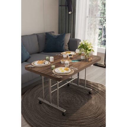 Avenza Livingtekerlekli Masa Orta Sehpa En 70 Boy 110 Yükseklik 58 Metal Ayaklı - Görsel 3