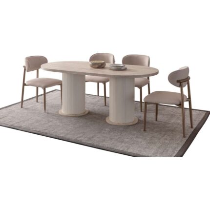 AlfaCountry Mobilya Travertino Modern Yemek Masası  Takımı 4 Sandalye - Görsel 4
