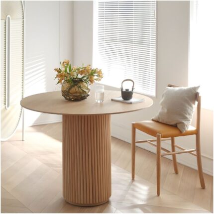 Gazzini Furniture Breeze Yuvarlak Ahşap Bohem Masa 100X100 - Görsel 4