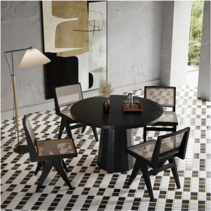 Gazzini Furniture Odessa Iskandinav Ahşap Masa 100X100 - Görsel 3
