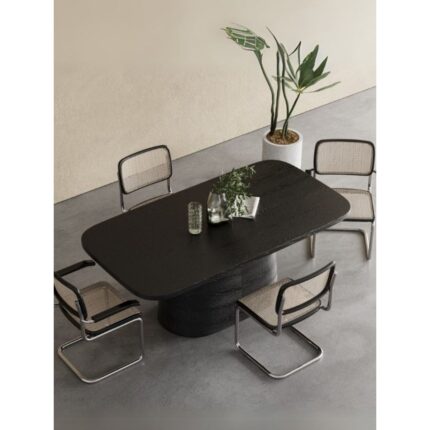 Gazzini Furniture Barocco Italyan Still Oval Ahşap Yemek Masası 100X190