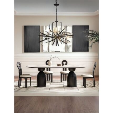 Gazzini Furniture Imperial Italyan Still Oval Traverten Yemek Masası 90X190