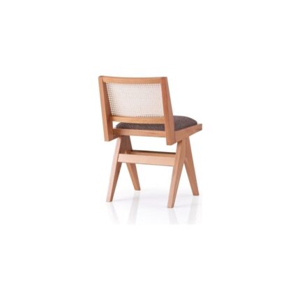 Gazzini Furniture Lofoten Pergel Hazeranlı Hasırlı Ahşap Sandalye - Görsel 4