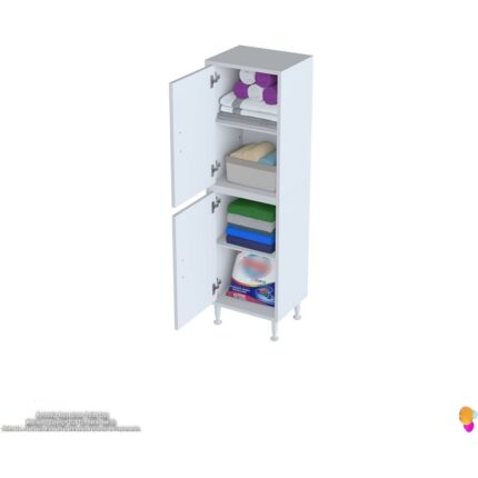 Modilayn İLKİM 45x138x32,5 cm Ekstra Düzen İçin Kullanışlı 4 Kapak 4 Bölmeli Banyo Mutfak Dolabı - Görsel 5