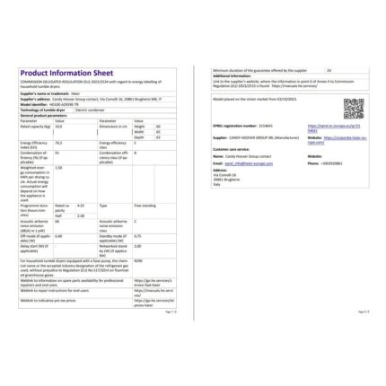 Haier HD100-A2939E-TR 10 kg Wi-Fi  Bağlantılı Isı Pompalı Kurutma Makinesi - Görsel 5