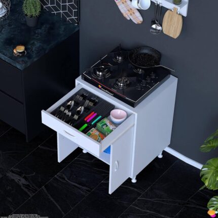 Modilayn DOQU (M) Set Ocak Altı Dolap 60x88x48 cm 1 Çekmece 2 Kapaklı ve 1 Gözlü Tüp Bölmelidir - Görsel 2