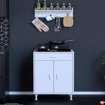 Modilayn DOQU (M) Set Ocak Altı Dolap 60x88x56 cm. Çekmeceli, kapaklı, tüp bölmeli ve baharat raflı - Görsel 3