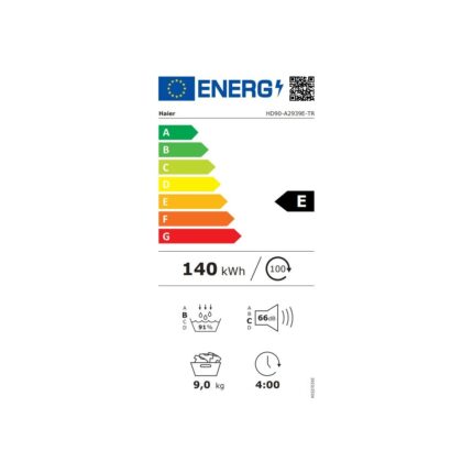 Haier HD90-A2939E-TR 9 kg Wi-Fi  Bağlantılı Isı Pompalı Kurutma Makinesi - Görsel 4