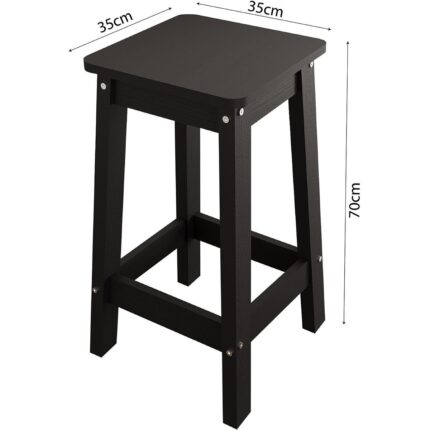Bimossa Edgar G4831 4 Adet Siyah Tabureli Mutfak Adası Beyaz Karşılıklı Oturmalı Depolamalı Çok Amaçlı Masa - Görsel 4
