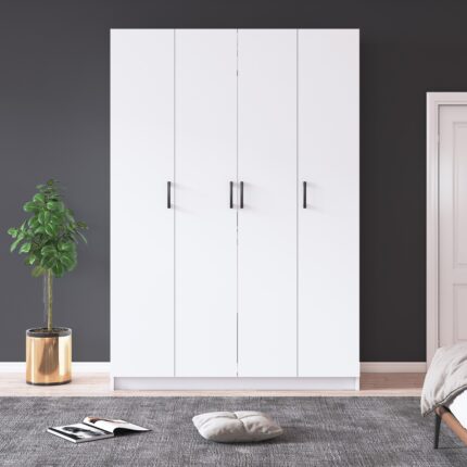 Asra Trend %100 Mdflam 4 Kapaklı Gardrop 120CM G-08