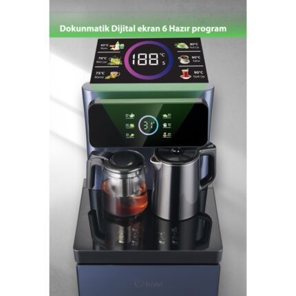 Kiwi KWP-8570 Dijital Göstergeli Uzaktan Kumandalı Çay Demleme, Su Isıtma Fonksiyonlu Su Sebili - Görsel 3