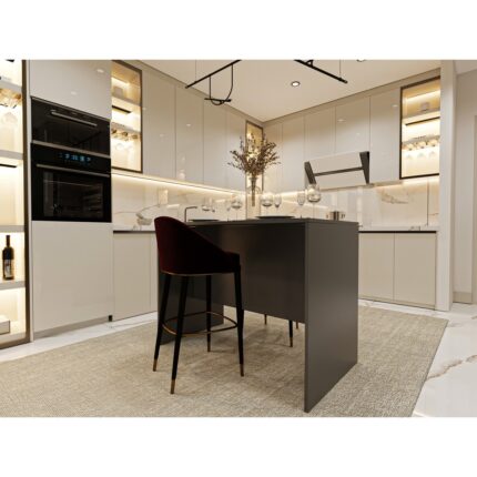 asratrend %100 Mdflam 120CM Mutfak Adası Yemek ve Bar Masası Ma-03