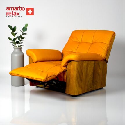 Smarto Relax swiss style TV Koltuğu Berjer (Kahverengi) – Münih Serisi, Elektrikli Kademeli Sırt Dayama, Ergonomik, Deri Döşeme, Kontrol Panelli, Dekoratif Tekli Koltuk - Görsel 5
