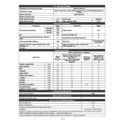 Seg Lfw 4701 Buzdolabı - Görsel 4