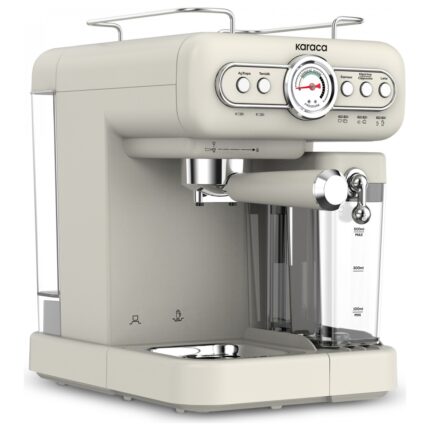 Karaca Vintage Craft Süt Hazneli Espresso, Latte ve Capuccino Makinesi Cream - Görsel 3